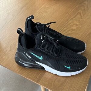 Nike Air Max 270 Black and Teal Sneakers